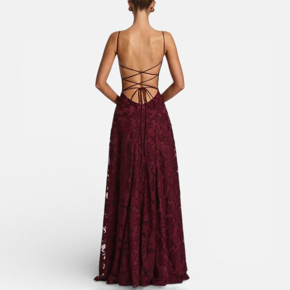 Floral Pattern Sleeveless Spaghetti Strap Maxi Dress – ModClo, view 5