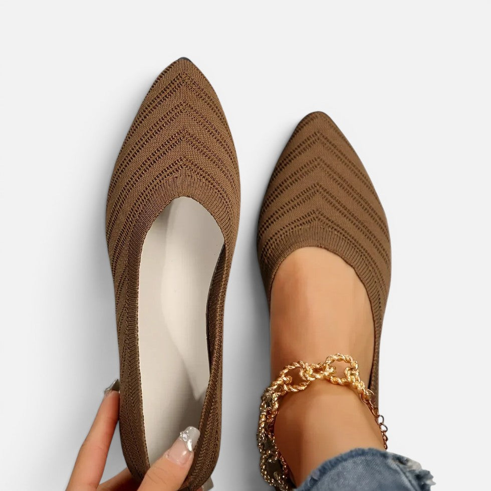 Women's Pointed-Toe Knit Slip-On Flats – ModClo, view 4
