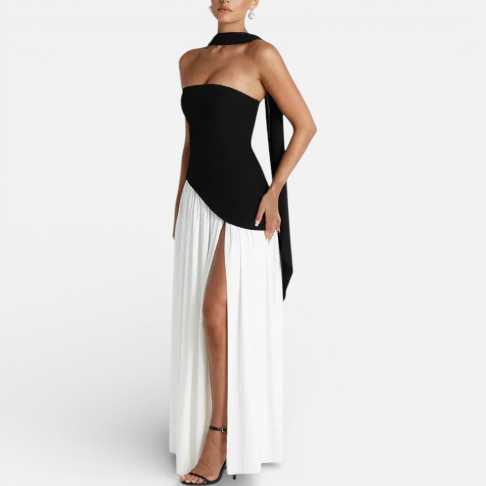 Strapless Maxi Dress with Side Slit – ModClo, view 10