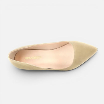 Suede Pointed-Toe Mid Heel Court Shoes – ModClo, view 13