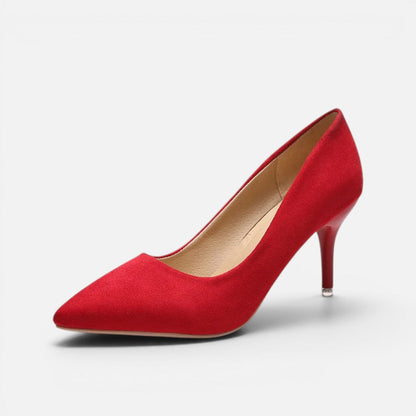 Suede Pointed-Toe Kitten Heel – ModClo, view 6