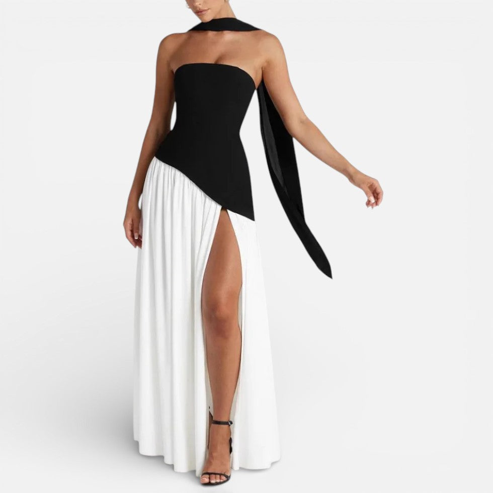 Strapless Maxi Dress with Side Slit – ModClo, view 7
