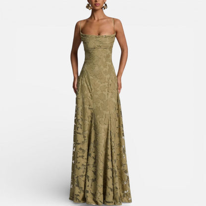 Floral Pattern Sleeveless Spaghetti Strap Maxi Dress – ModClo, view 12