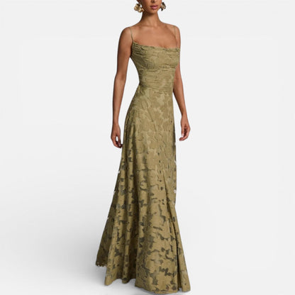 Floral Pattern Sleeveless Spaghetti Strap Maxi Dress – ModClo, view 15