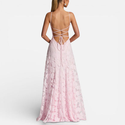 Floral Pattern Sleeveless Spaghetti Strap Maxi Dress – ModClo, view 8