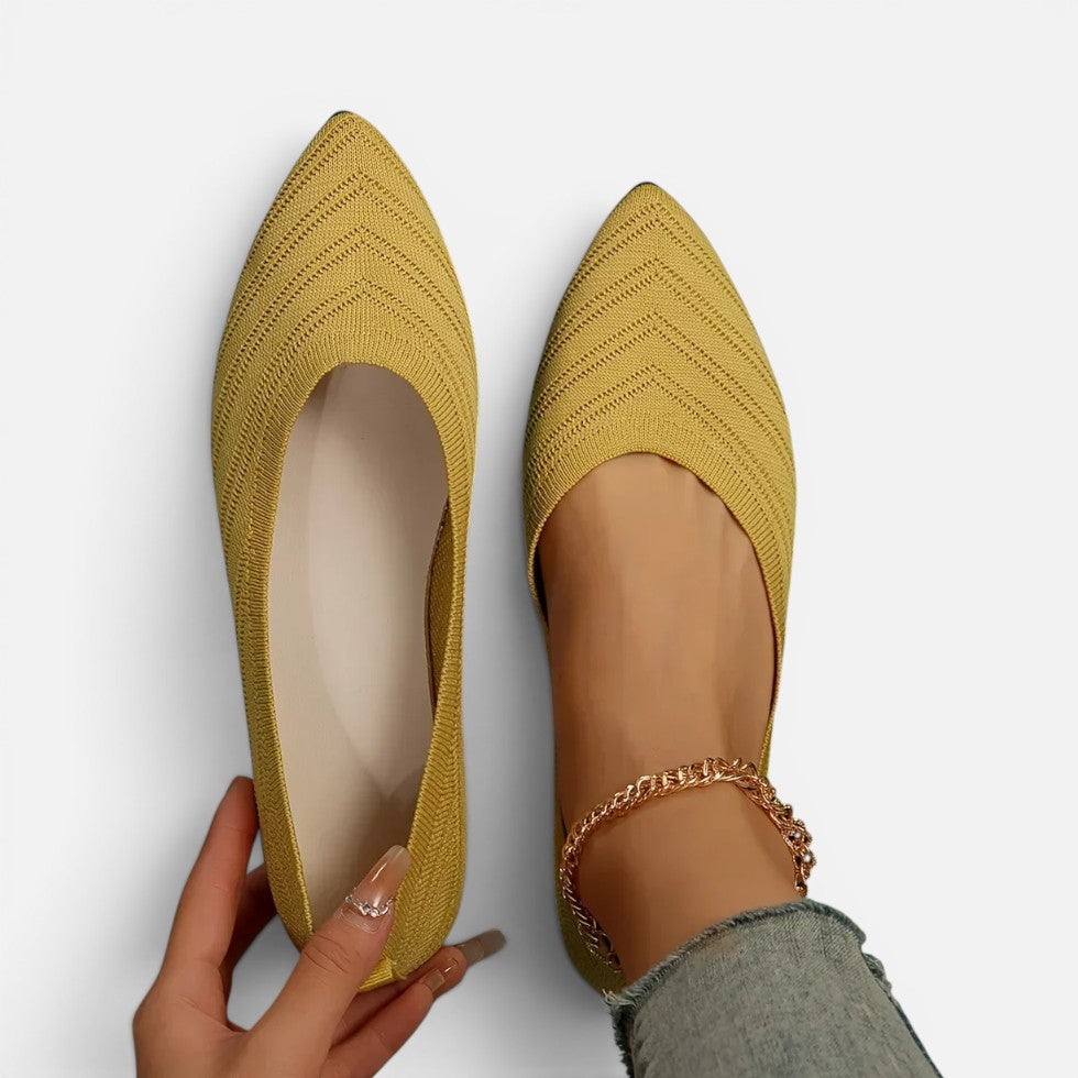 Women's Pointed-Toe Knit Slip-On Flats – ModClo, view 5