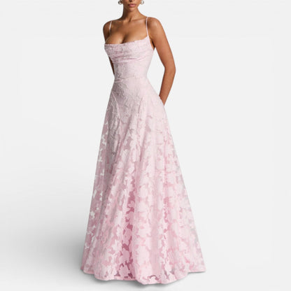 Floral Pattern Sleeveless Spaghetti Strap Maxi Dress – ModClo, view 7