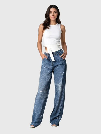 Women's Embellished Loose Fit Trousers