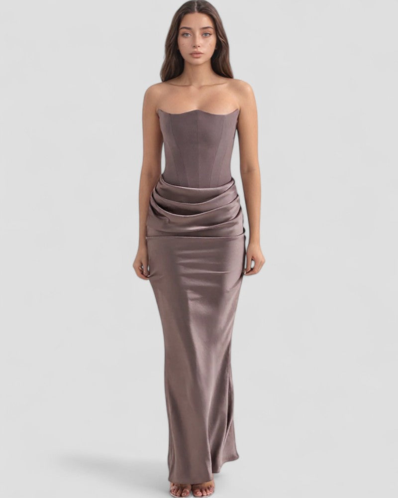 Luxury Satin Corset Gown