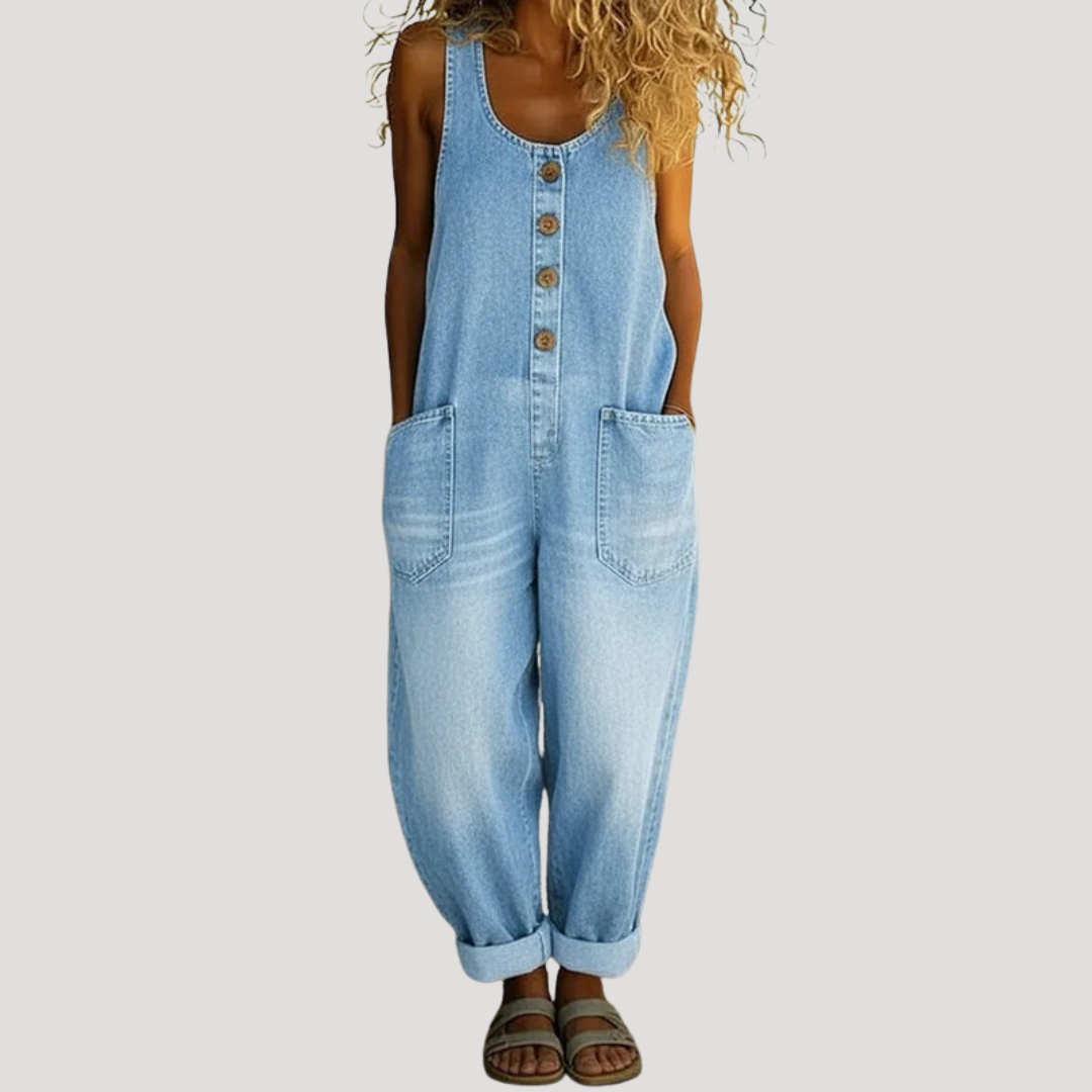 Women’s Baggy Denim Dungarees 3