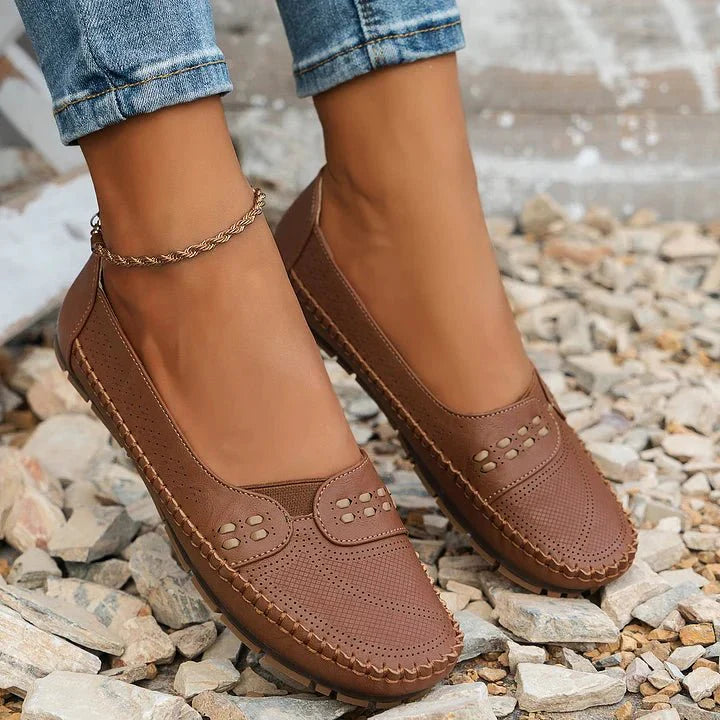 Women's Slip-On Flat Loafers Cushioned Insole