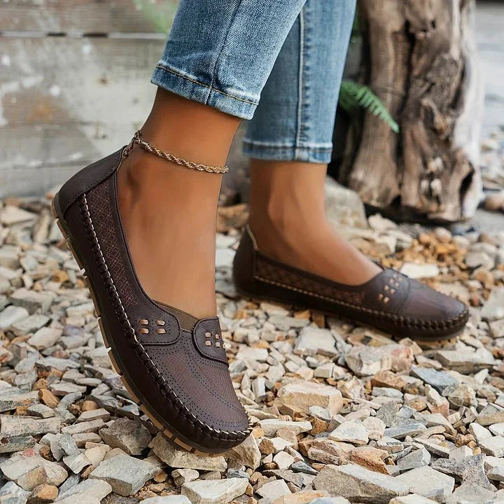 Women's Slip-On Flat Loafers Cushioned Insole