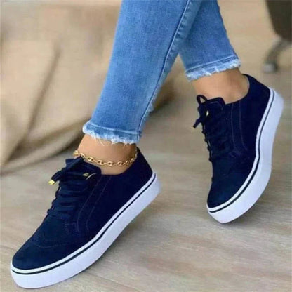 Women's Platform Lace-Up Sneakers Cushioned