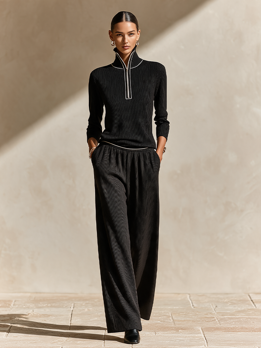 Women's Knit Half Zip Set – ModClo
