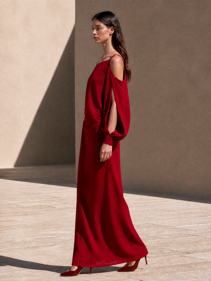 Women's Cotton Cold Shoulder Maxi Dress – ModClo