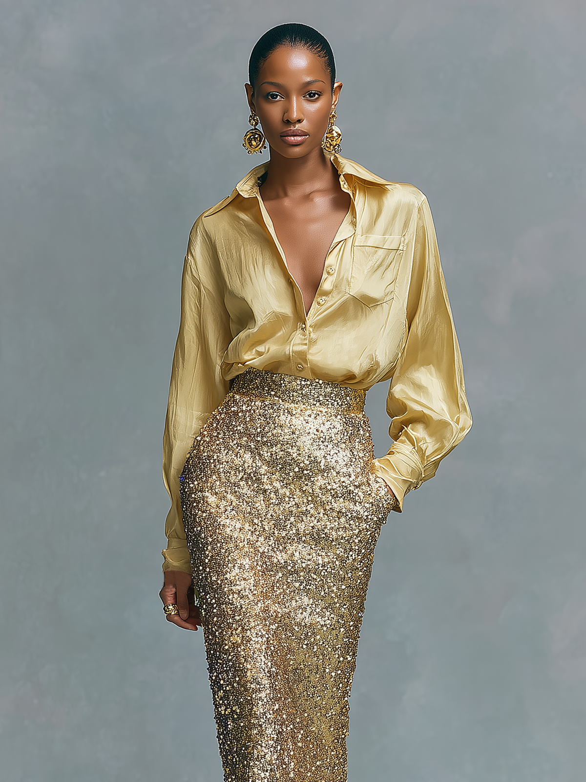 Women's Long Sleeved Shirt Skirt Set – ModClo