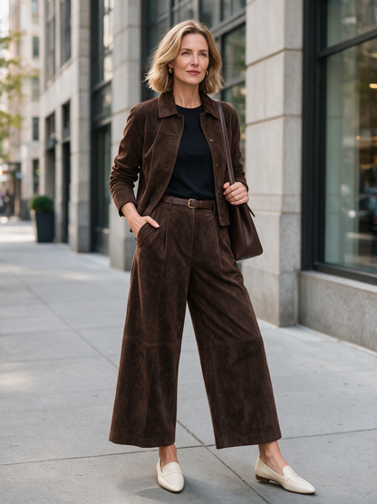 Women's Suede Retro Faux Set – ModClo