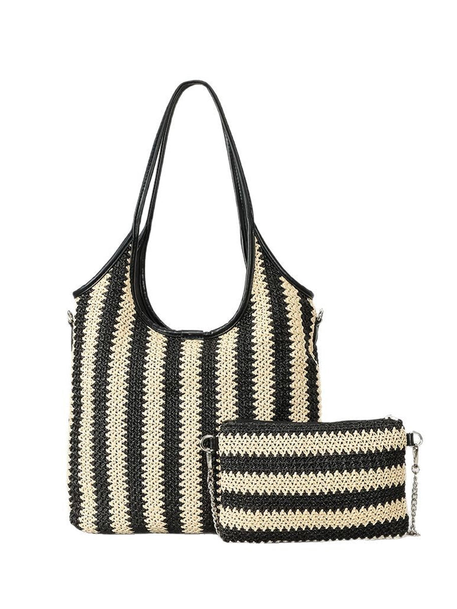 Women's Straw Striped Vintage Shoulder Bag – ModClo