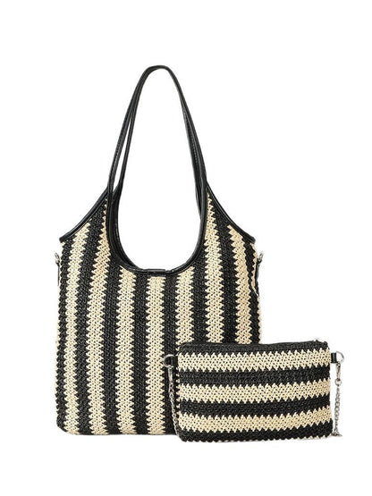 Women's Straw Striped Vintage Shoulder Bag – ModClo