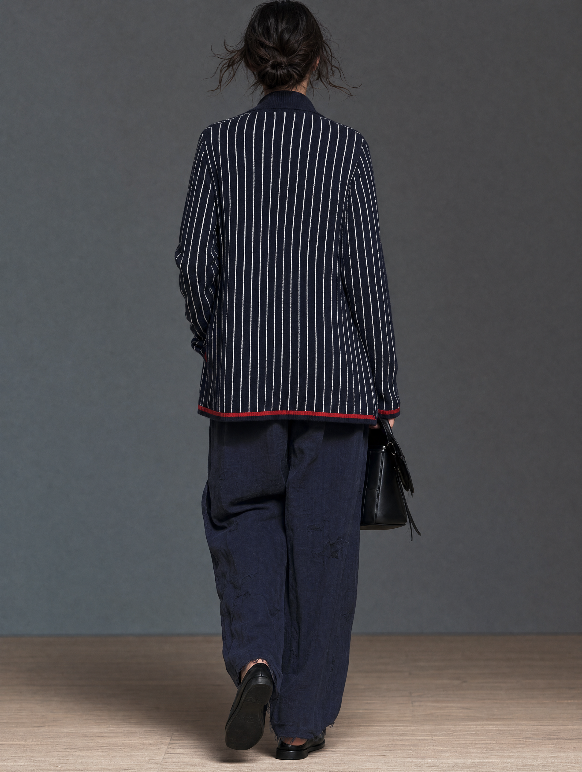 Women's Red Striped Vintage Cardigan – ModClo