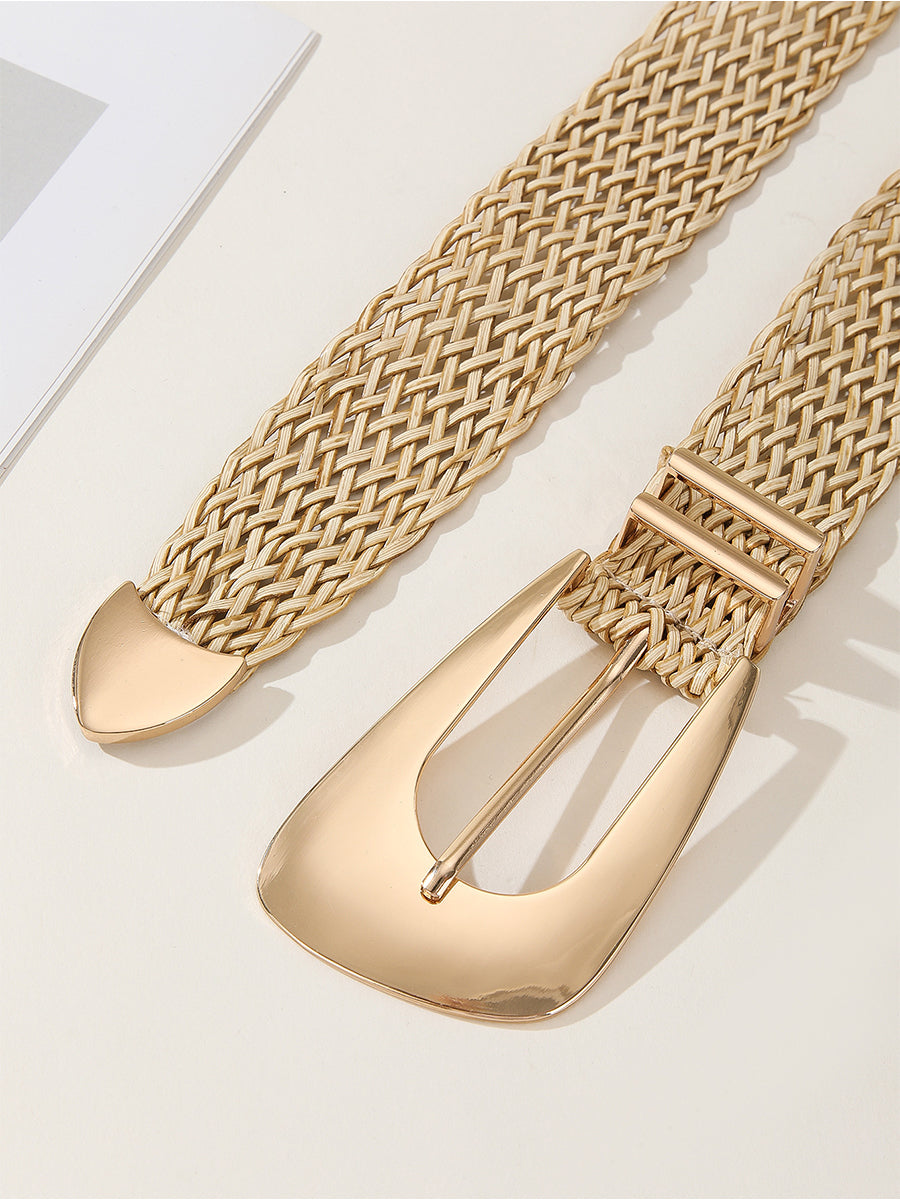 Women's Gold Linen Belt – ModClo