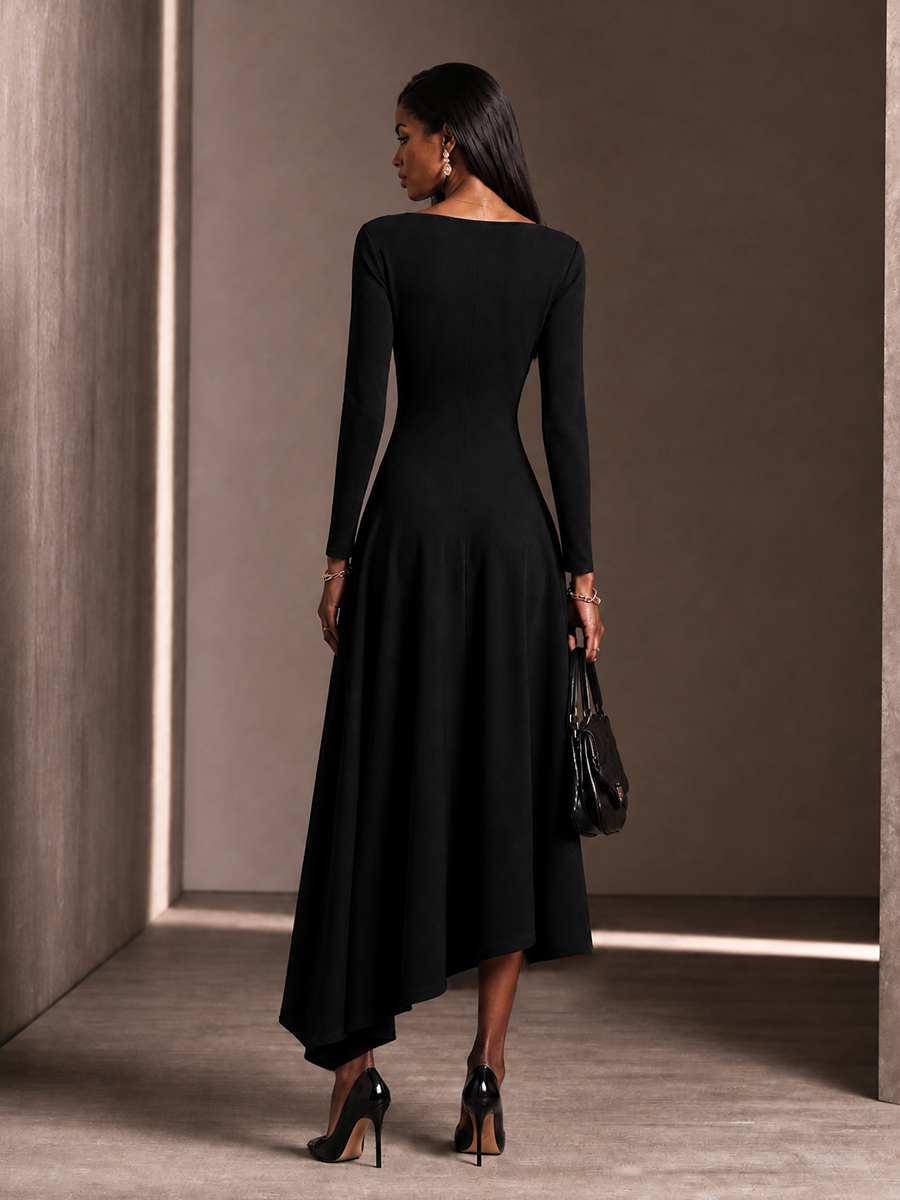 Women's Asymmetric One Shoulder Midi Skirt – ModClo