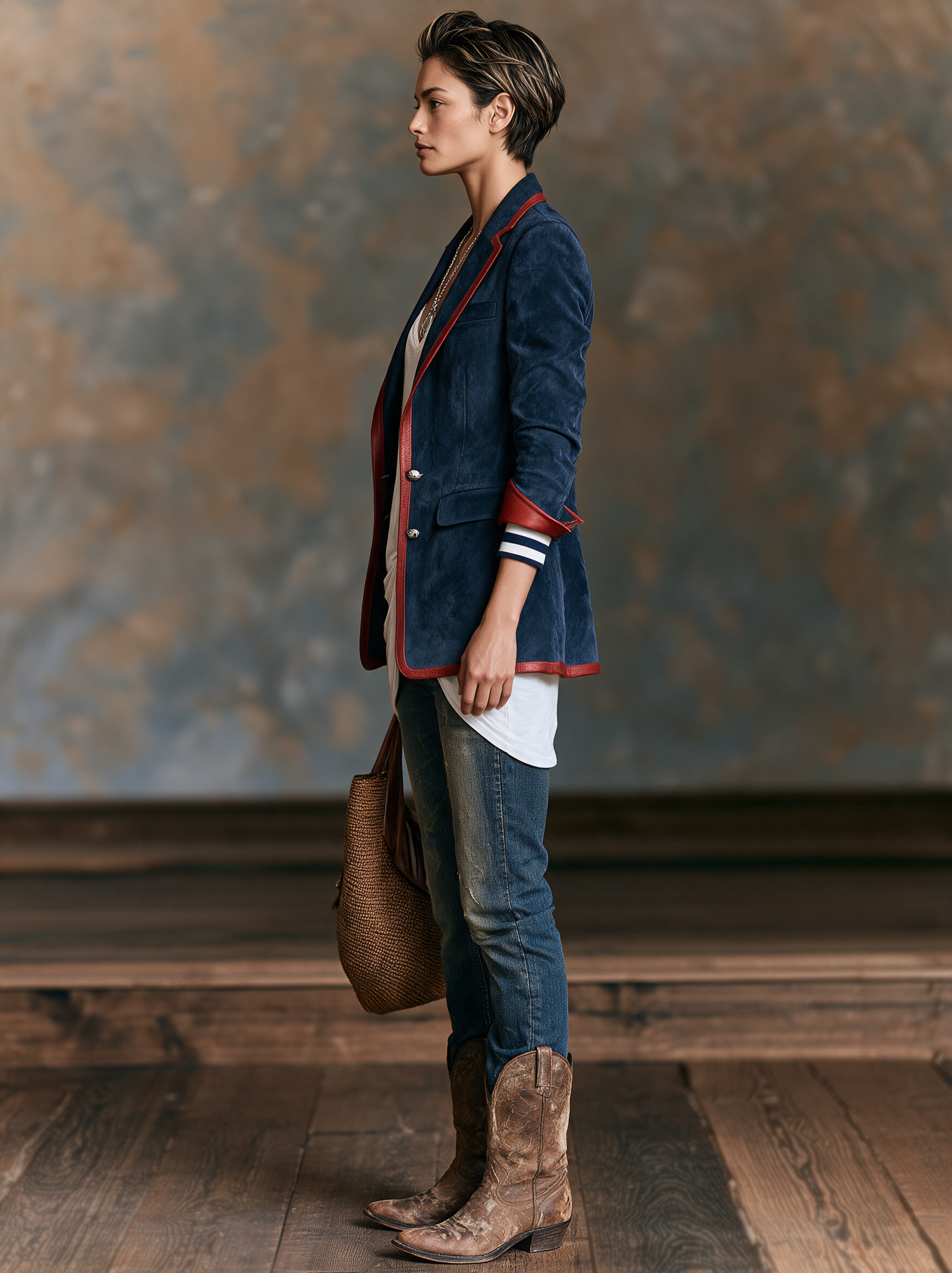 Women's Red Suede Vintage Blazer – ModClo