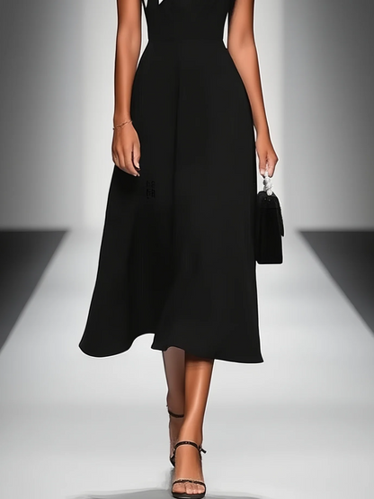 Women's Square Neck Colorblock Square Midi Dress – ModClo
