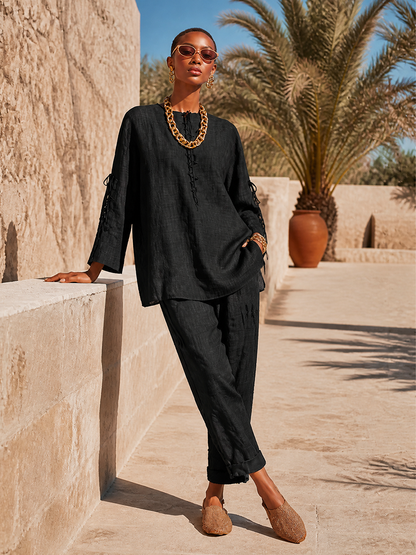 Women's Linen Oversized Set – ModClo