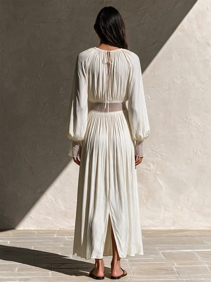 Women's Boho Sheer Panel Maxi Dress – ModClo