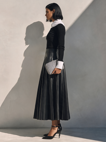 Women's Knit Faux Layer Skirt Set – ModClo