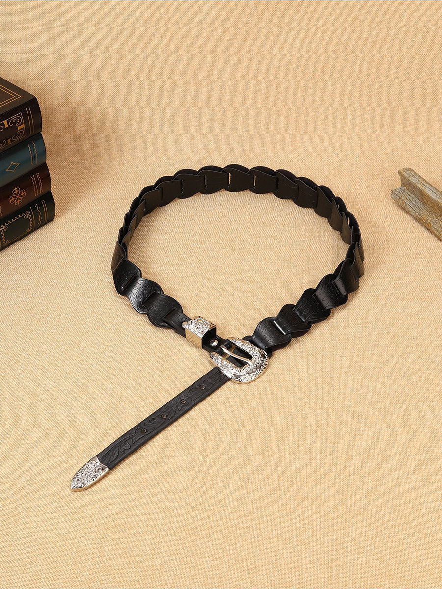 Women's Leather Floral Waist Belt – ModClo