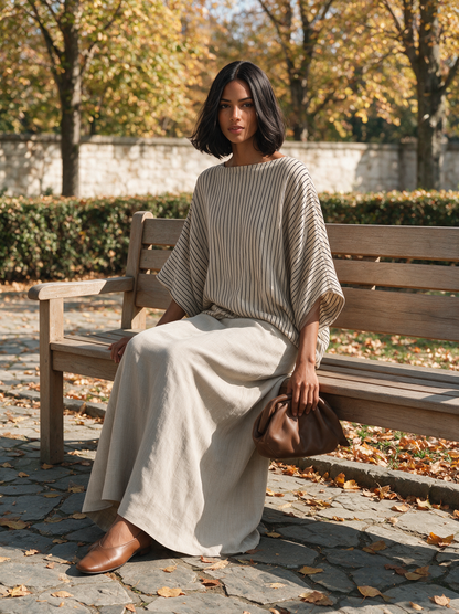 Women's Linen Striped Set – ModClo