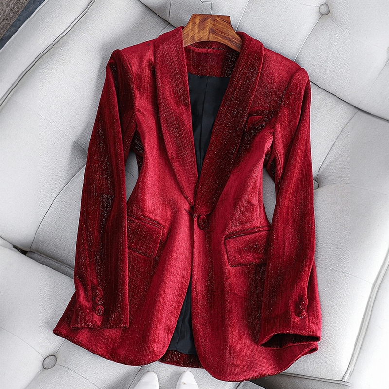 L'aurablend Satin Blazer by Lilian-Thouram