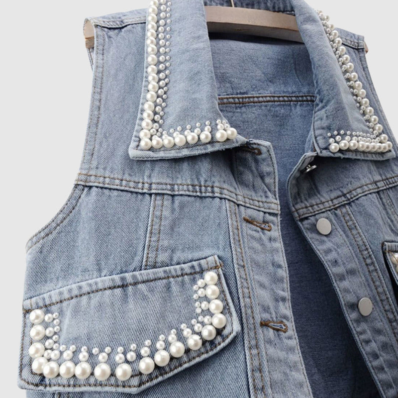 Revêrie Pearl Denim Vest