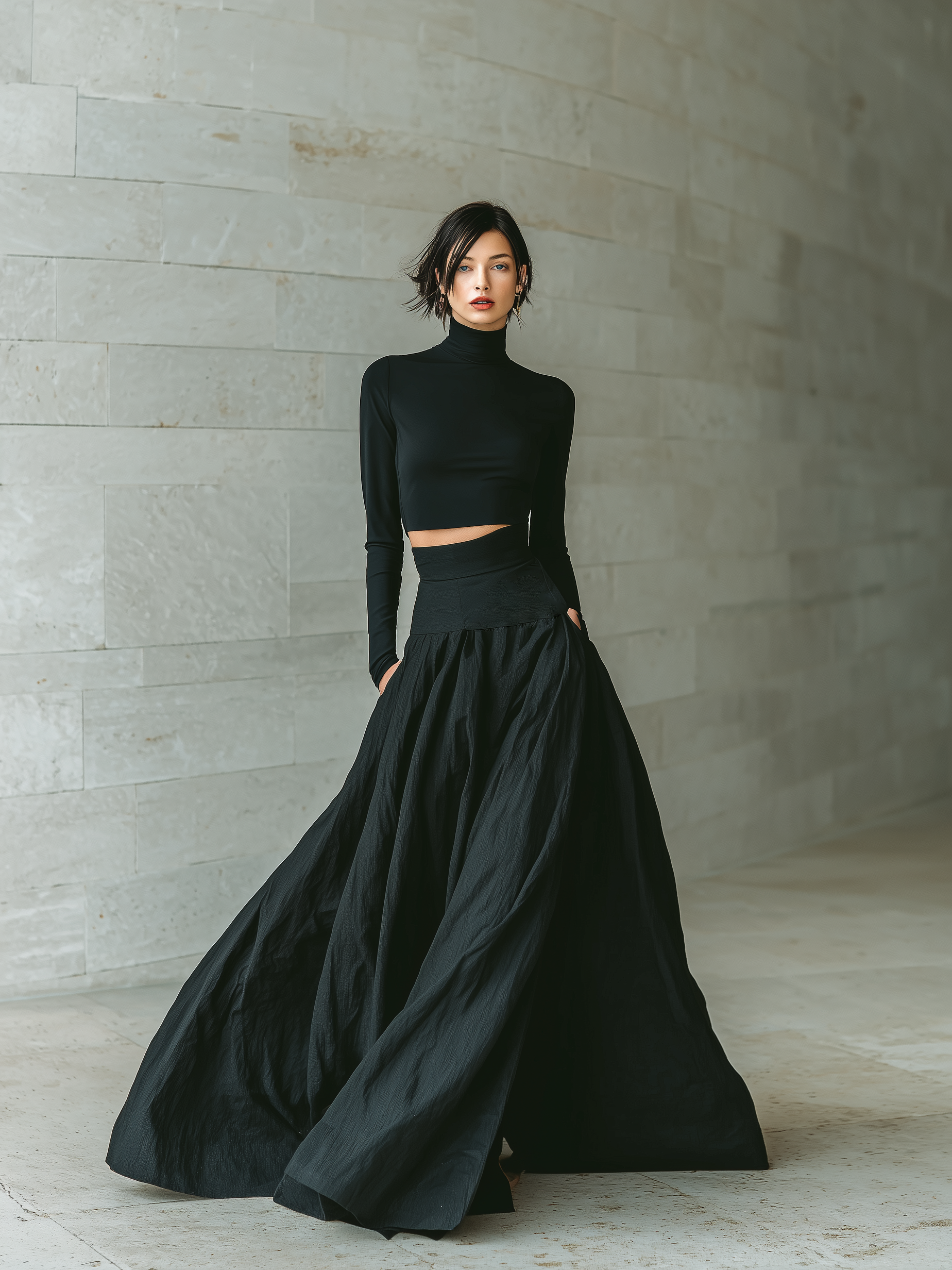 Women's Black Turtleneck Skirt – ModClo