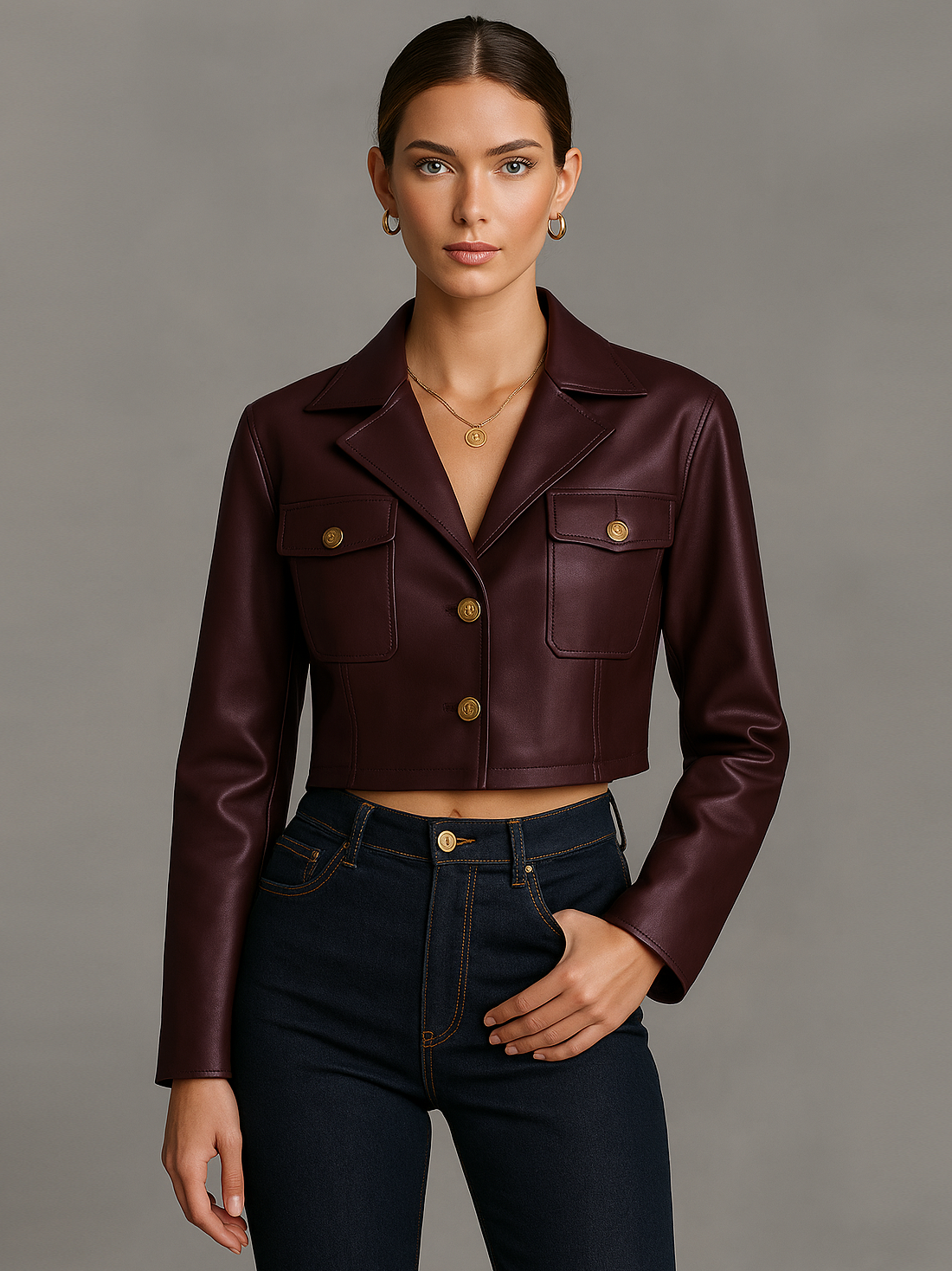 Women's Leather Faux Short Jacket – ModClo