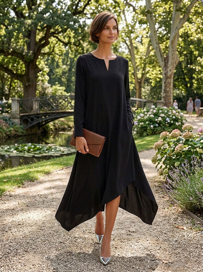 Women's Cotton Asymmetric Midi Dress – ModClo