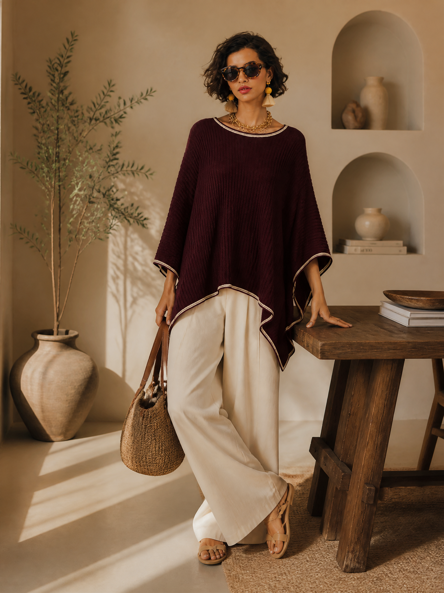 Women's Burgundy Knit Dress – ModClo
