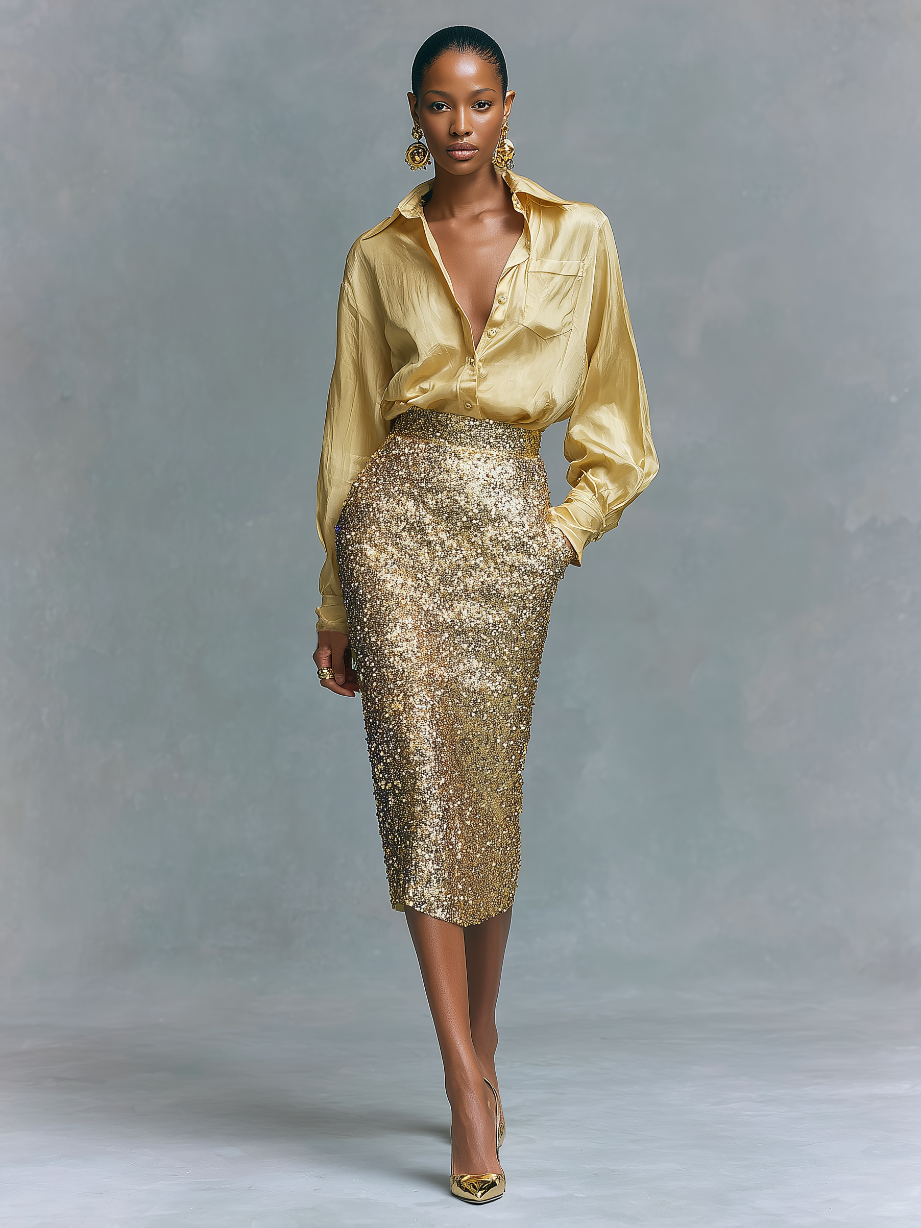 Women's Long Sleeved Shirt Skirt Set – ModClo