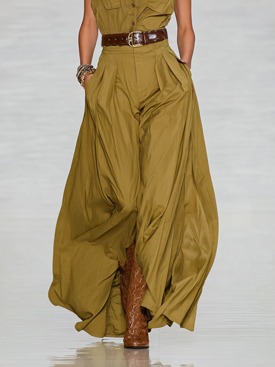 Women's Cotton Lapel Maxi Dress – ModClo