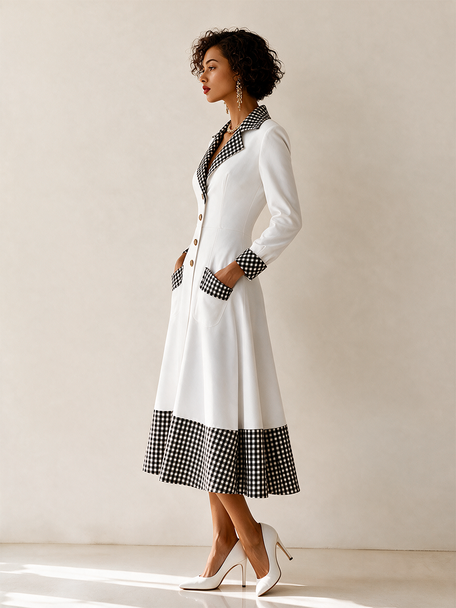 Women's Long Sleeve Belted Midi Dress – ModClo