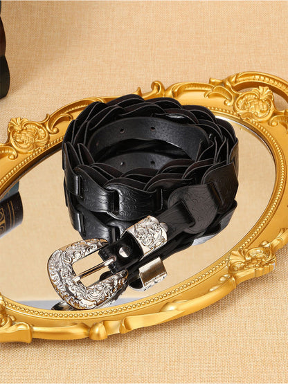 Women's Leather Floral Waist Belt – ModClo