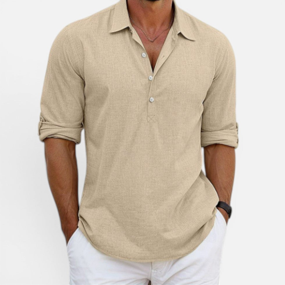 Men's Linen Polo Shirt For Summer – ModClo, main view