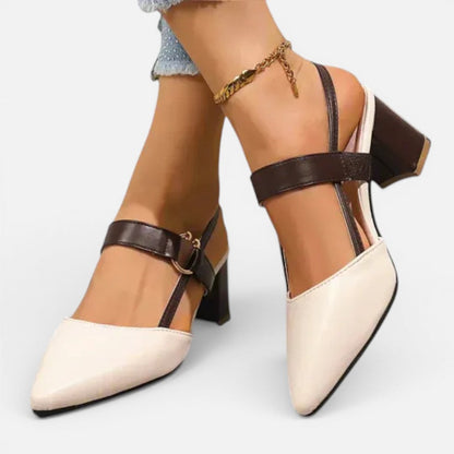 Strap Block Heel Pointed-Toe Shoes – ModClo, view 6