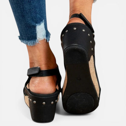 Platform Wedge Cut Out Sandals – ModClo, view 8