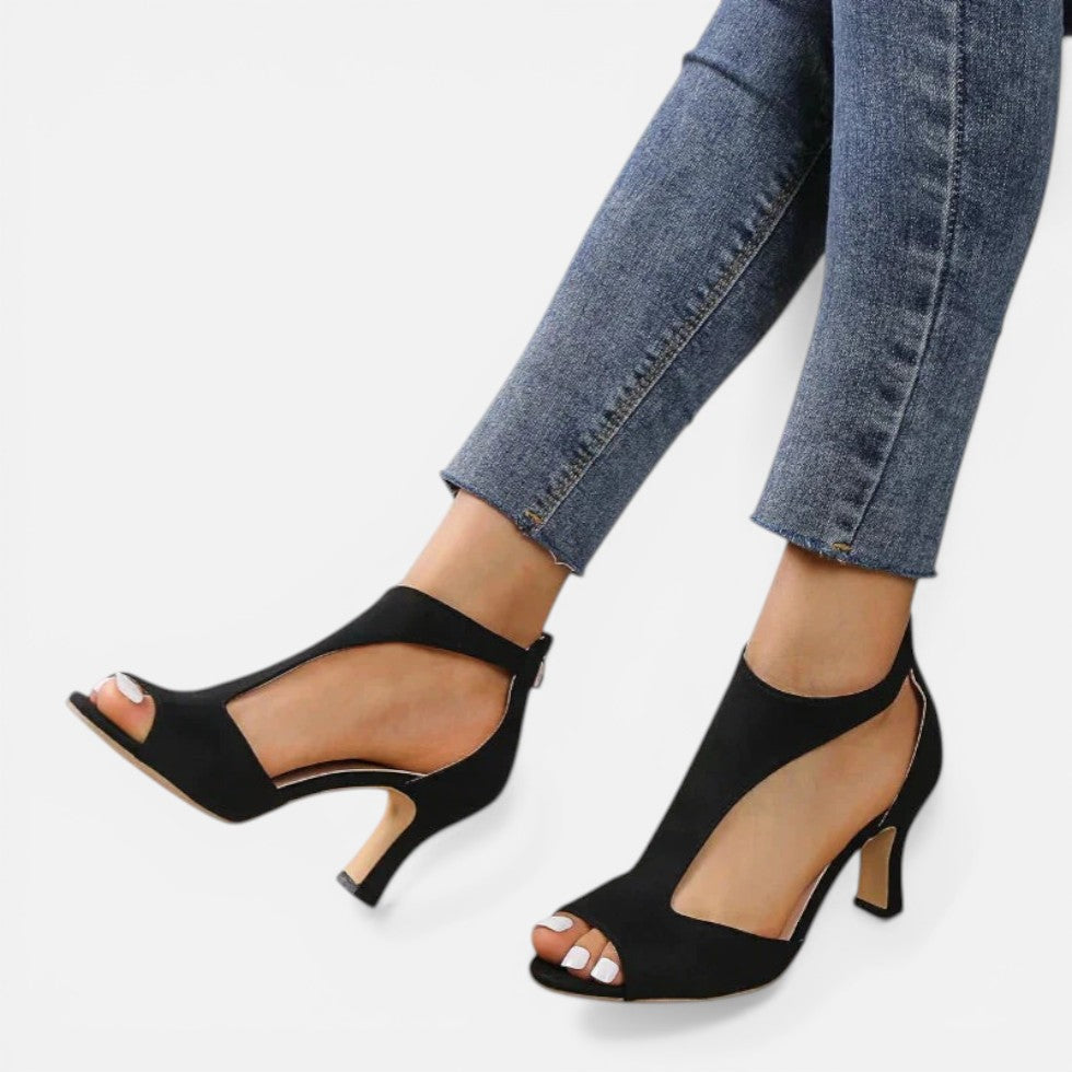 Orthopedic Minimal Strap Heel Sandals