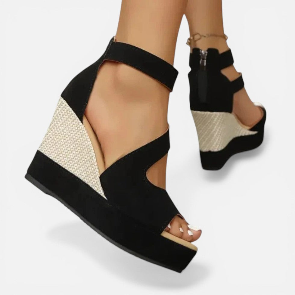 Wedge Heel Strap Sandals – ModClo, view 3