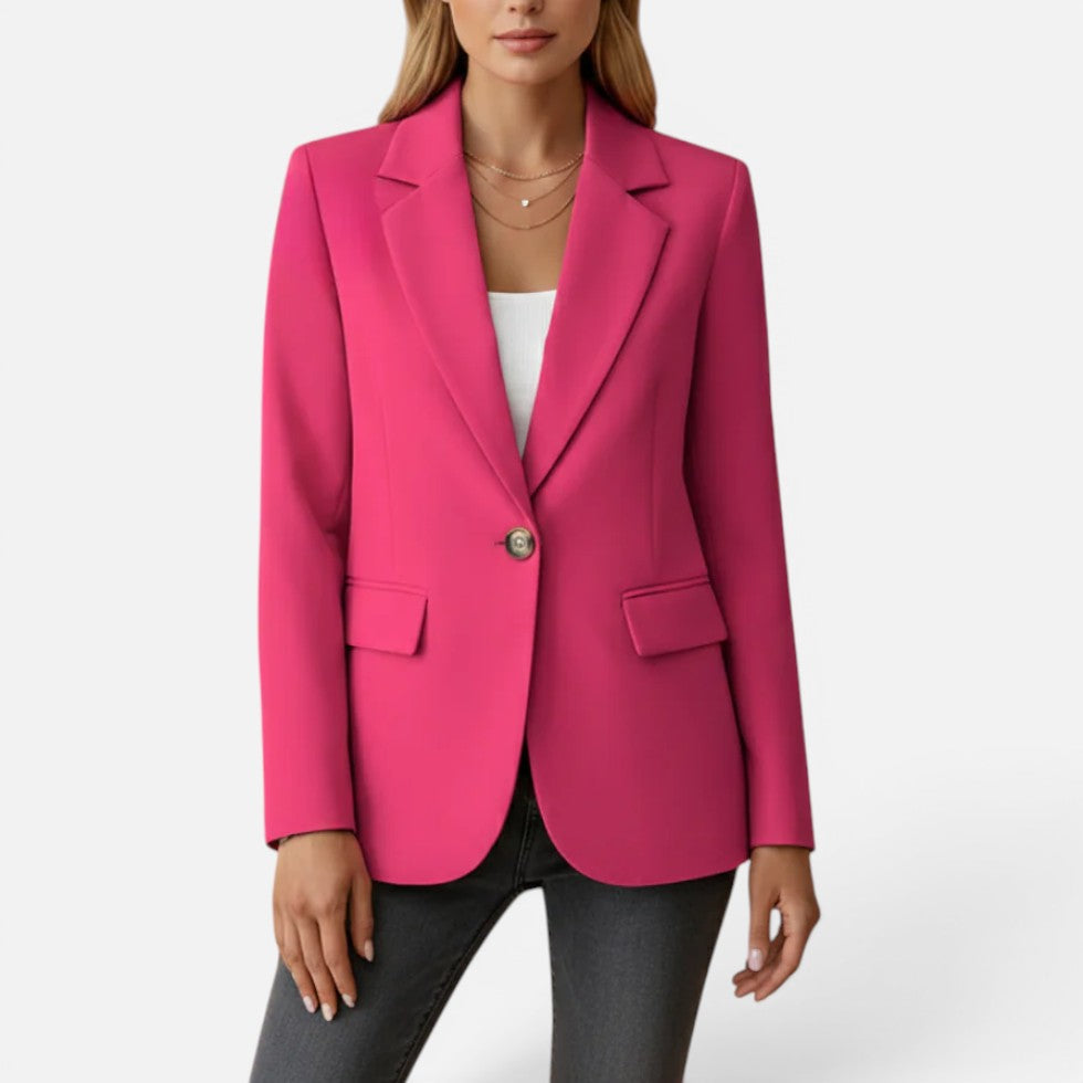 Tailored Single Button Long-Sleeve Blazer – ModClo, view 8