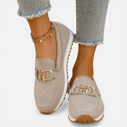 Textured Slip-On Loafers with Metal Detail – ModClo, view 2